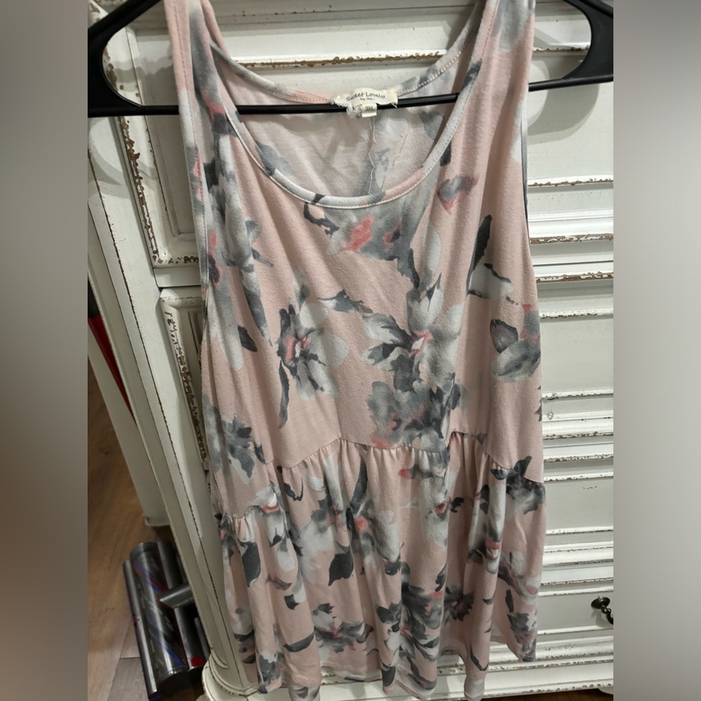 Pink Blush 3X maternity tank.